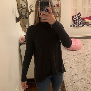 We the Free charcoal sweater with cut up back!